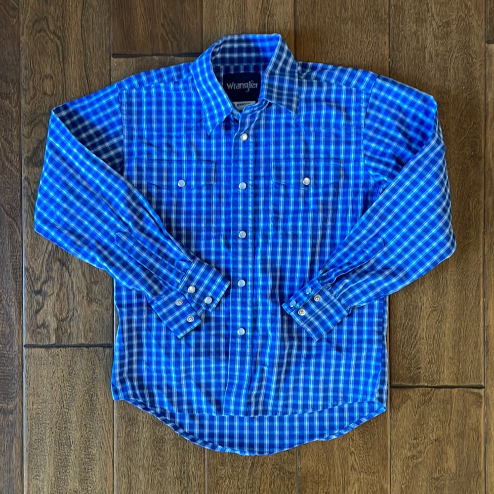 Youth Wrangler Snap Button work shirt